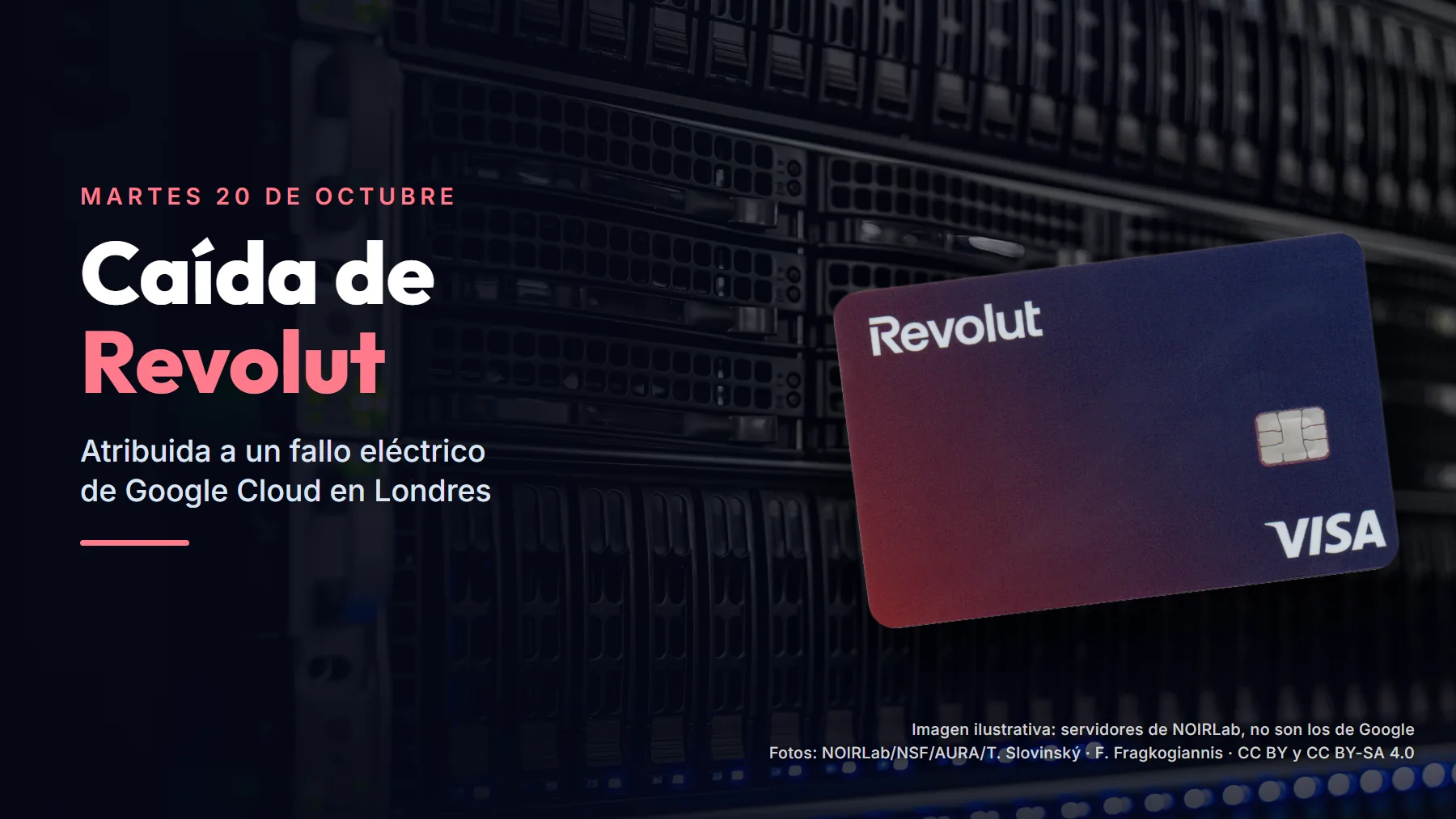 La caída de Revolut empezó con un fallo eléctrico de Google Cloud en Londres